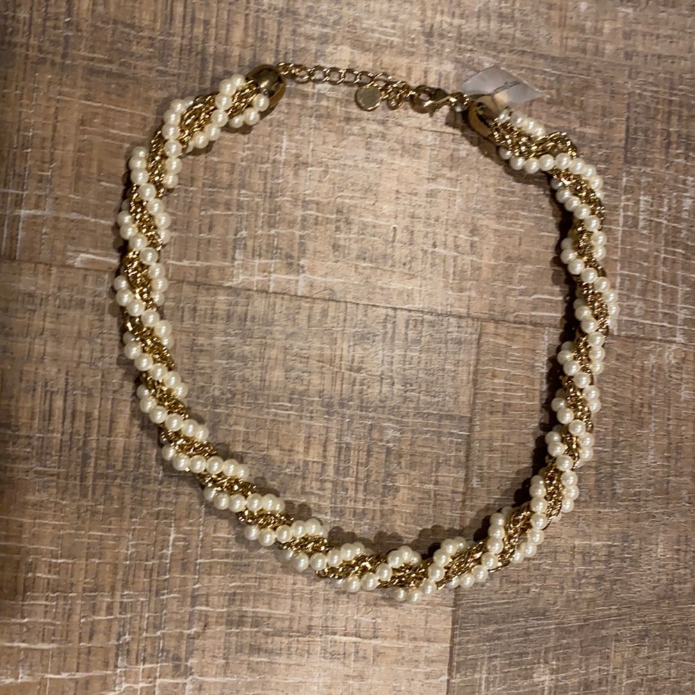 Charter Club gold and pearl necklace